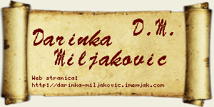 Darinka Miljaković vizit kartica